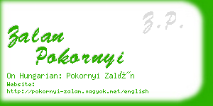 zalan pokornyi business card